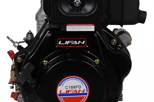 Двигатель Lifan Diesel 188FD, конусный вал, катушка 6 Ампер