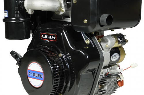 Двигатель Lifan Diesel 188FD, шлицевой вал ?25мм, катушка 6 Ампер